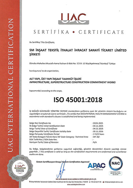 ISO 45001:2018 Certificate